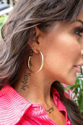 Matte Finish Large Hoop Earrings